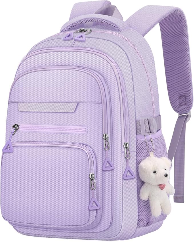 Cute Girls Backpack for School Kids Travel College backpack for Women Teen Purple Bookbags Aesthetic Laptop Bagpack