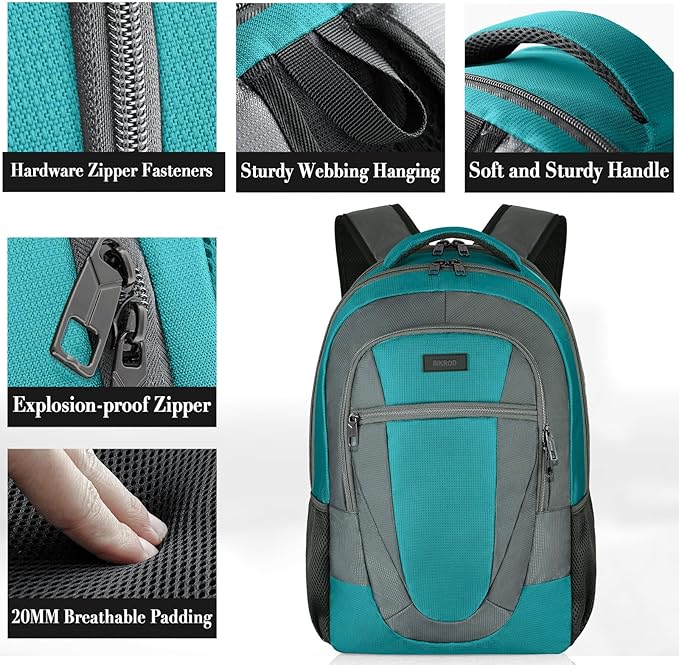 BIKROD Travel Laptop Backpack for Men and Women, Backpacks for School Teen Boys, Business Anti Theft Slim Sturdy Back Pack, Adult Computer Bag Gift 15.6 IN Laptop