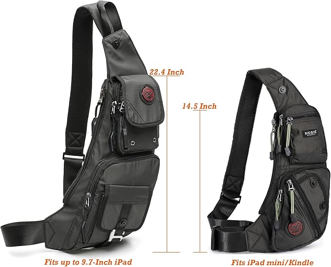 NICGID Sling Bag Chest Shoulder Backpack Crossbody Bags Casual Daypack for Men Women