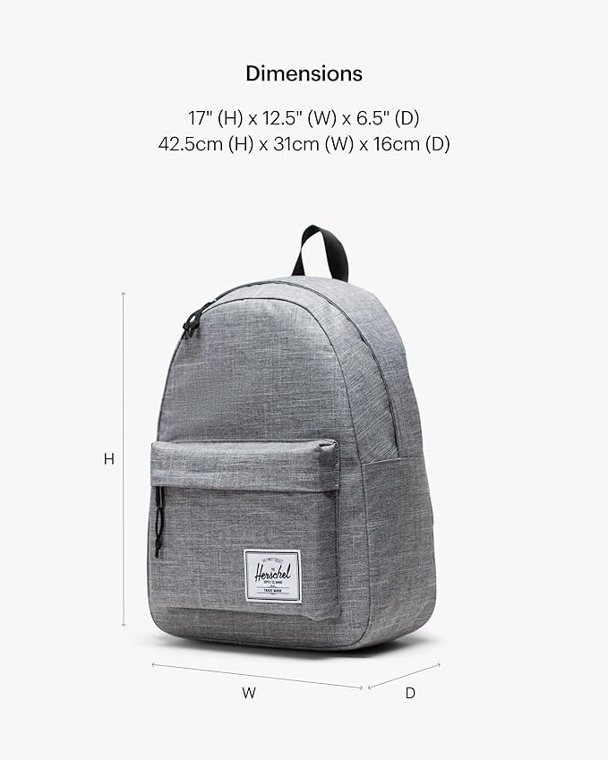 Herschel Supply Co. Unisex Classic Backpack, Grey, 26L, Standard