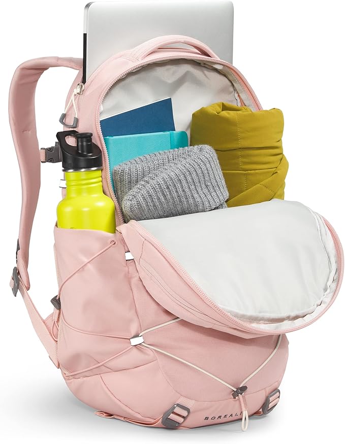 The North Face Women's Borealis Commuter Laptop Backpack, Pink Moss Dark Heather/Gardenia White, One Size