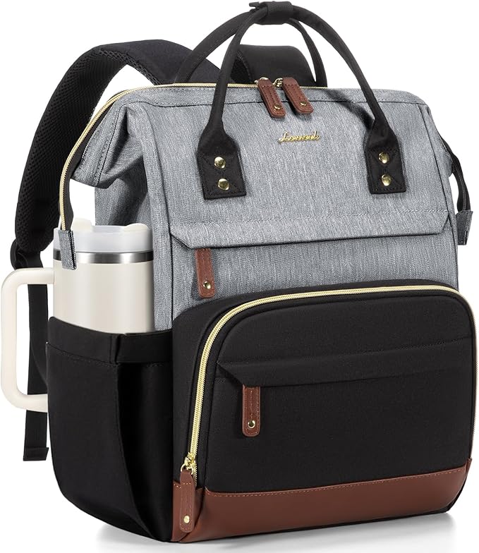 LOVEVOOK Laptop Backpack for Women, 15.6 Inch Work Business Backpacks Purse With Large Capacity, Waterproof Nurse Bag College Bookbag for School, Waterproof Casual Daypack for Travel