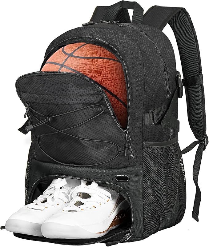 Goloni Basketball Bag,Large Sports Bag with with Separate Ball & Shoe Compartments,Gym Bag for Basketball,Soccer,Volleyball