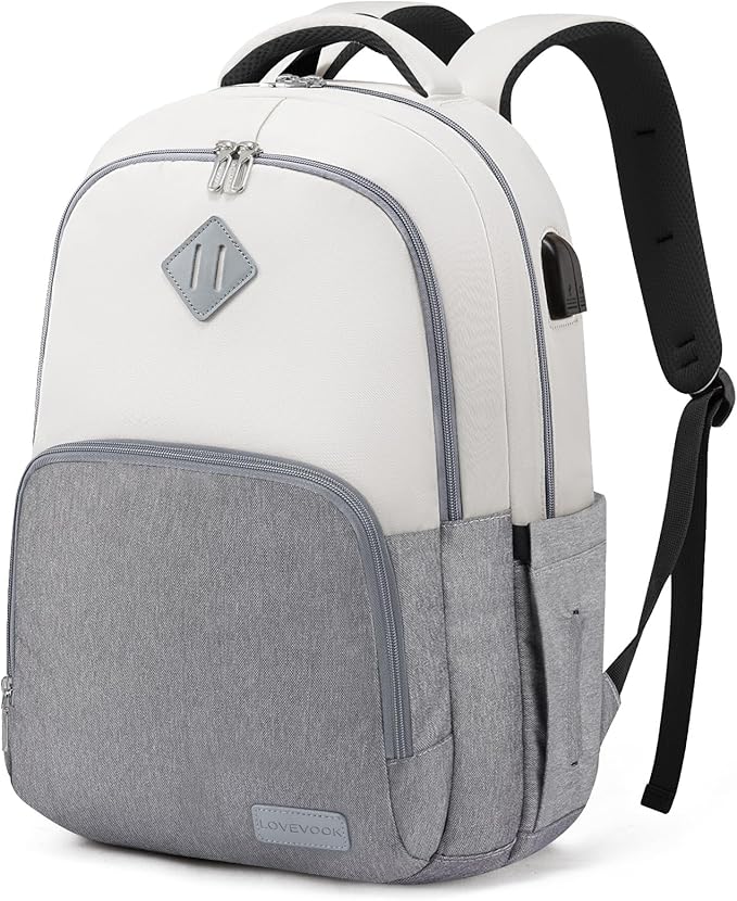 LOVEVOOK School Backpack for Women Men Classic Backpack with 15.6" Laptop Compartment Lightweight Bookbag for College Work High School