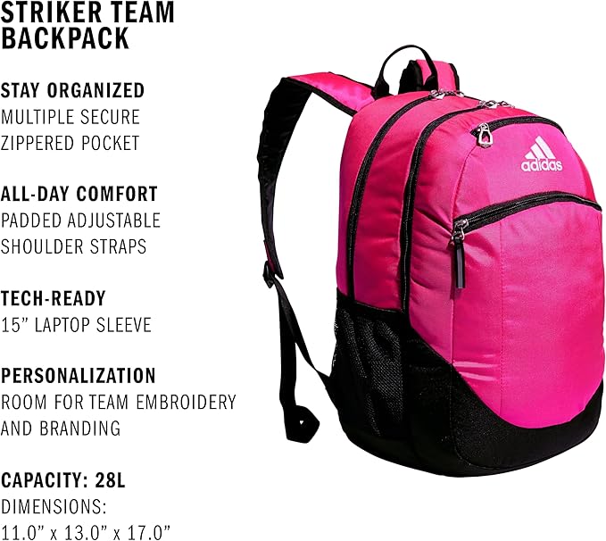 Striker Team Sports Backpack for soccer and more, workout bag for men and women