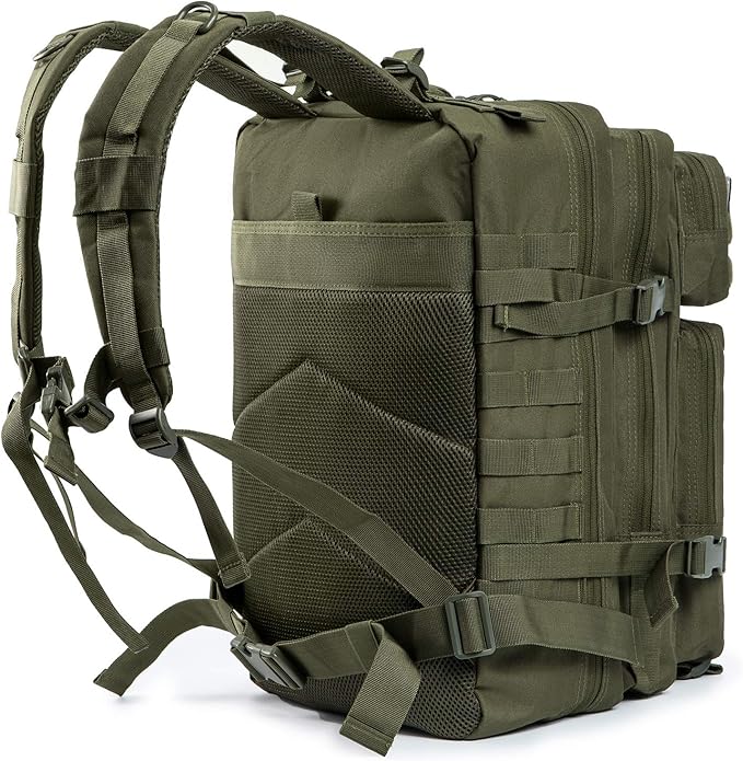 QT&QY 45L Military Tactical Backpacks Molle Army Assault Pack 3 Day Bug Out Bag Hiking Treeking Rucksack…