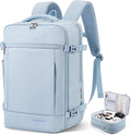 SHOWKOO Laptop Backpack for 17 Inch Laptop, 40L Expandable Large Capacity Backpack, TSA Carry On Travel Backpack with Padded Laptop Compartment, Water-Resistant College & Commuter Bag, Blue