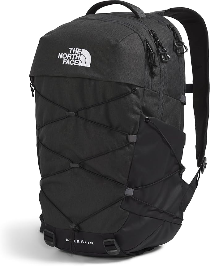 The North Face Borealis Commuter Laptop Backpack - Water Repellent, Laptop Sleeve, Large Main Compartment, Asphalt Grey Light Heather/TNF Black-NPF, One Size