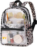 BTOOP Clear Mini Backpack for Stadium Events 12x12x6 Small Transparent Backpacks Plastic See Through Clear Bag for Concerts Work Festival Security Travel