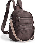 Small Backpack Purse for Women, Mini Backpack Vegan Leather with RFID Blocking & Tablet Pocket, Cute Shoulder Handbag for Travel, School & Work Coffee Brown