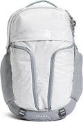 The North Face Women's Surge Commuter Laptop Backpack - Everyday Travel Bag, Laptop Sleeve, Water-Repellent, TNF White Metallic Mélange/Mid Grey-NPF, One Size