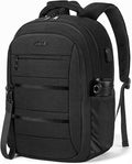 GMAK Travel Laptop Backpack for Men & Women, Business Anti Theft Laptops Backpacks with USB Charging Port, Fits 15.6 Inch Notebook, Water Resistant College School Computer Bag for Travel Sports, Black