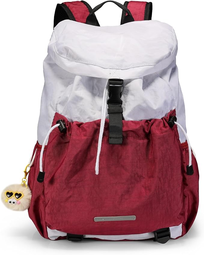 Drawstring Backpack for Teen Girls Boys, Work College Travel 17 Inch Laptop Backpack, Cute Back to School Bookbag, Casual Daypack for Middle High School University Daily Use Gym