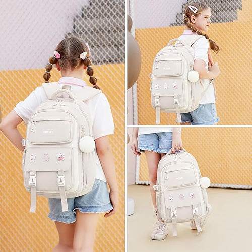 AO ALI VICTORY Backpack for Women Girls Set with Pencil Case 15.6 Inch Laptop School Bag Kids Elementary College Backpacks