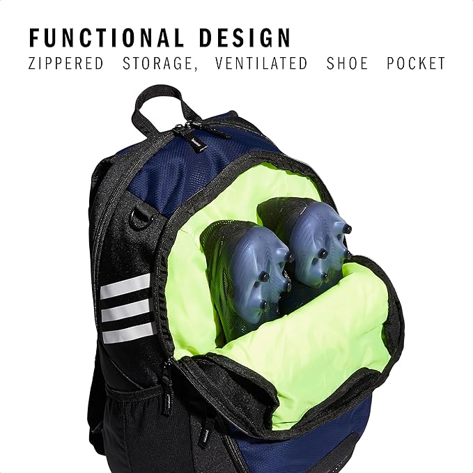 adidas Stadium 3 Soccer Backpack with Ball Pocket, 36L