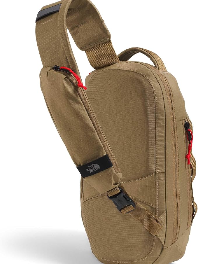 The North Face Borealis Sling Bag - Crossbody Bag, Water Repellent, Adjustable Strap, Multiple Compartments, White Dune/TNF Black, One Size