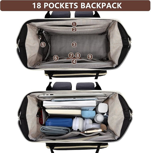 Backpack for Women Work Bags: 15.6 inch Laptop Backpack Purse Backpacks with USB Charger College Bookbag Casual Business Computer Backpack for Travel Nurse Teacher