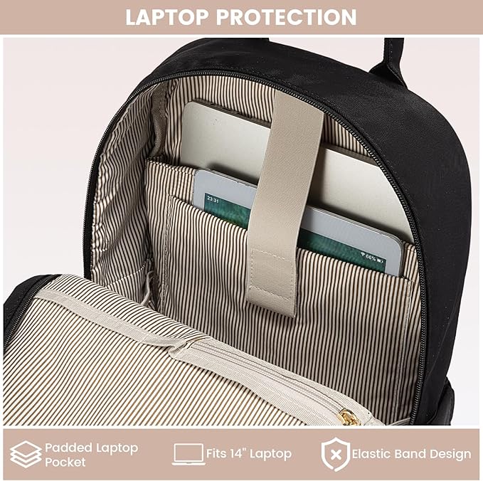 LOVEVOOK Backpack purse for Women, 14 Inch Laptop backpack Cute Waterproof Backpacks Stylish Travel Bags Vintage Daypacks Bookbag for College School Work