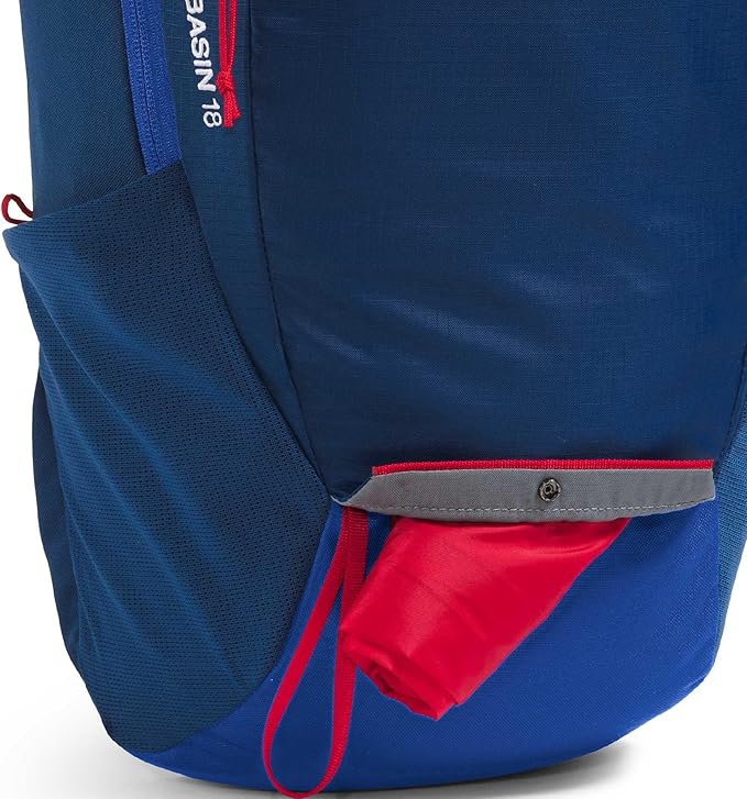 The North Face Basin 18 Liter Technical Daypack with Rain Cover - Unisex Backpack, Sternum Strap, Hiking Pole Attachment, Estate Blue/TNF Blue, One Size