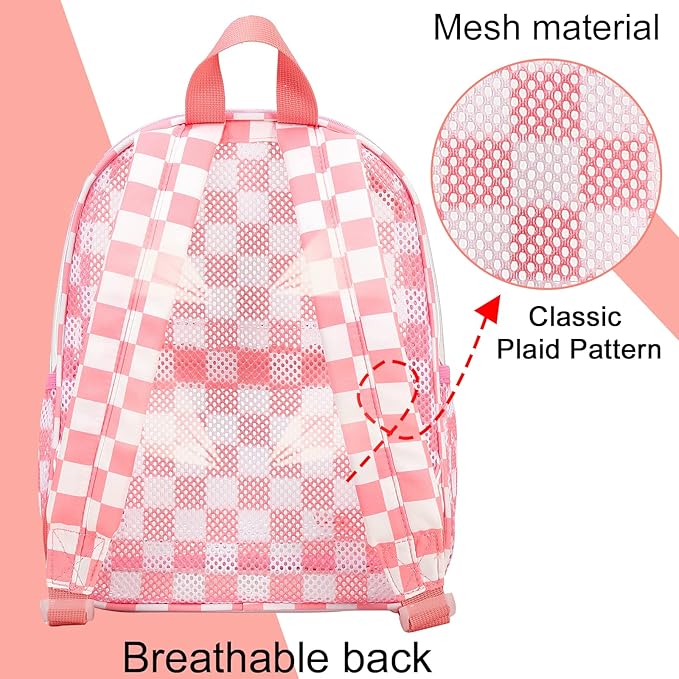 BTOOP Clear Mini Backpack for Stadium Events 12x12x6 Small Transparent Backpacks Plastic See Through Clear Bag for Concerts Work Festival Security Travel