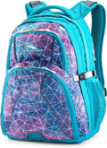 High Sierra Swerve Laptop Backpack, Sequin Facets/Bluebird/White, One Size