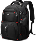 DUSLANG 50L Travel Laptop Backpack for Men Women, Extra Large Heavy Duty Big Carry on Backpack for Weekend Airline Approved Fits 17 Inch Computer, Black