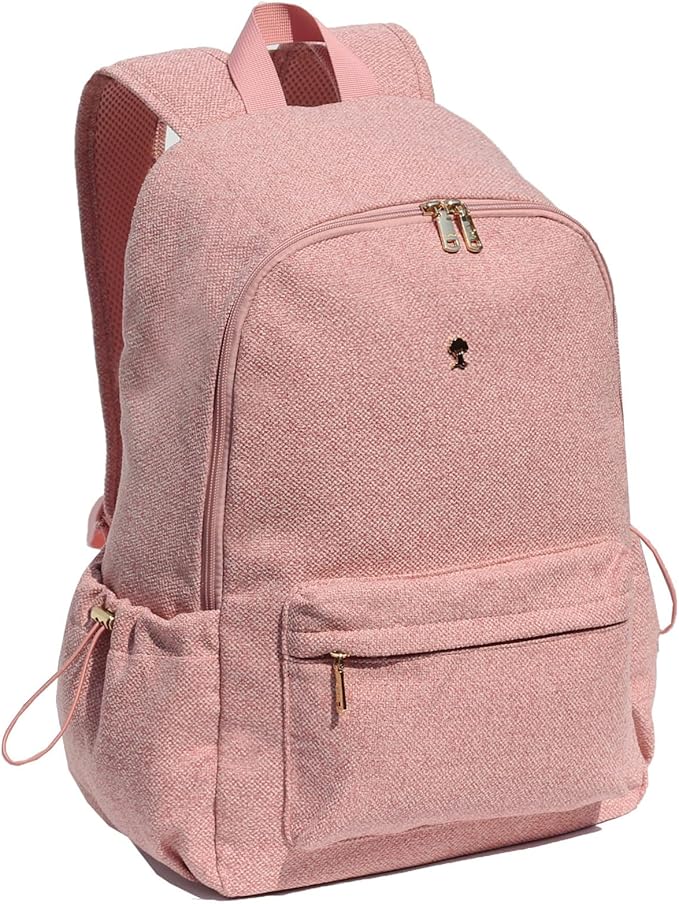 ESVAN Personalized Gifts Backpack Canvas Linen Nylon 17 inch Laptop Bag for Women Casual College