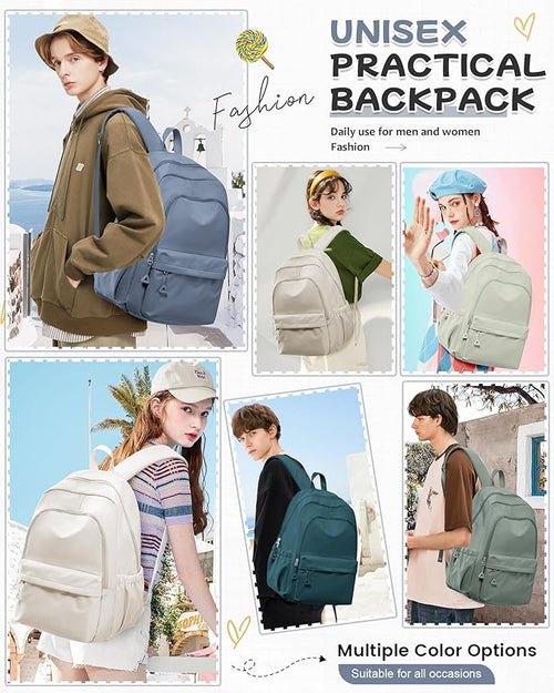 BJLFS Small Blue Backpack for School Women Girls, Waterproof Bookbag Cute High School Backpack for Men Teen Boys, Lightweight Travel College Back Pack Mochilas Escolares para Casual Daypack Rucksack