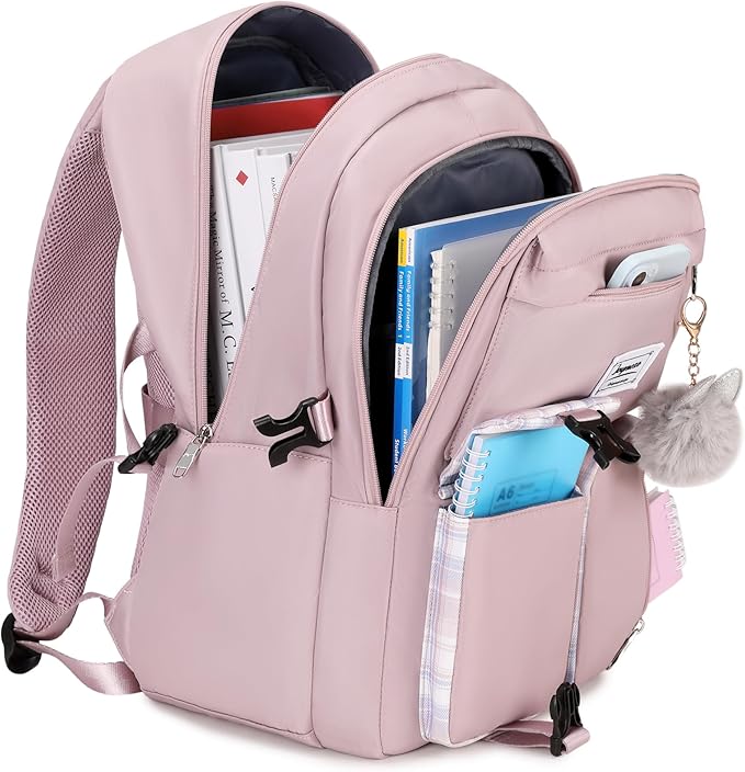 Joymoze Women Fashion Travel Backpack Set Roomy Laptop Rucksack Set Casual Daypack for Girl Purple