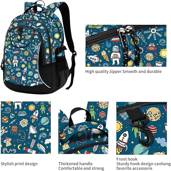 rickyh style School Backpack Travel Bag for Men & Women Lightweight College Back Pack with Laptop Compartmen (23YUZHOU)