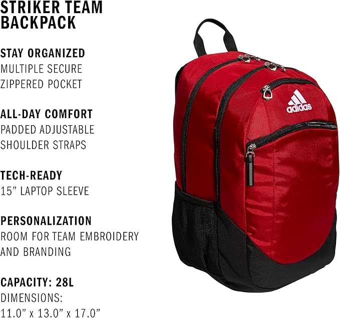 Striker Team Sports Backpack for soccer and more, workout bag for men and women