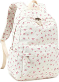 LOIDOU Backpack for Girls School Backpacks Bookbags for Elementary Middle School Women Laptop Backpacks (conquette white)