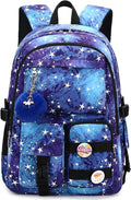 Hidds Laptop Backpacks 16 Inch School Bag College Backpack Anti Theft Travel Casual Daypack Bags Cute Bookbags Large Colorfull Carry on Back Pack for Teens Girls Women Students (Galaxy Blue)