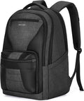 LIGHT FLIGHT Travel Backpack, Laptop Backpack for Men,17.3 Inch Computer Backpack Business Back Pack, Work Bag with USB Charging Hole, 40L Large Casual Daypack, Black grey