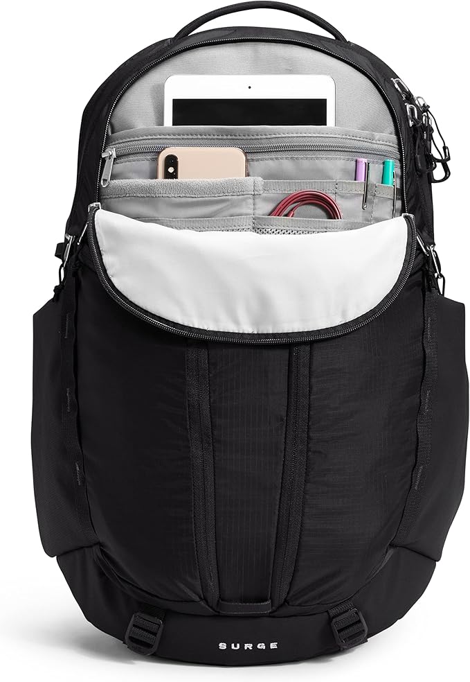 The North Face Women's Surge Commuter Laptop Backpack, TNF Black/TNF Black, One Size