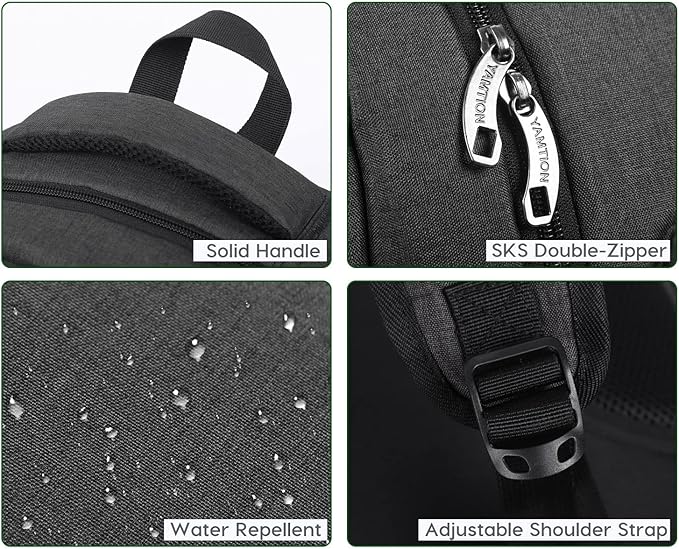 YAMTION Backpack for Men and Women,School Backpack for Teenager,15.6 inch Laptop Bookbag with USB Charging port for Business Work College Travel Trip