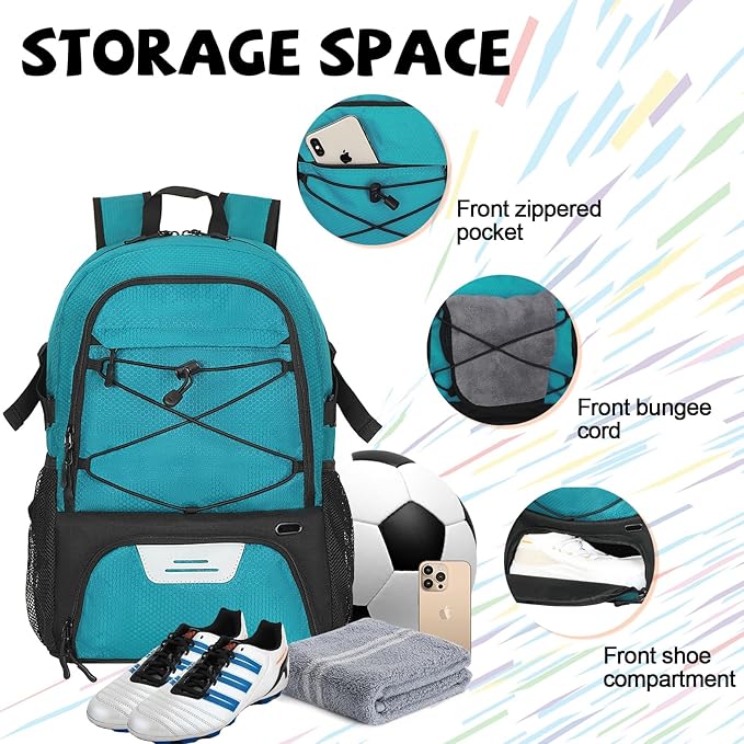 Goloni Basketball Bag,Large Sports Bag with with Separate Ball & Shoe Compartments,Gym Bag for Basketball,Soccer,Volleyball