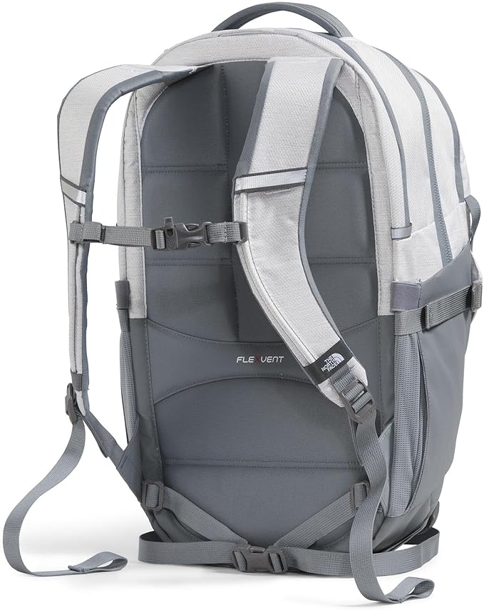 The North Face Women's Recon Everyday Laptop Backpack - Commuter Travel Bag, 18" Laptop Sleeve, Water-Repellent, TNF White Metallic Mélange/Mid Grey-NPF, One Size