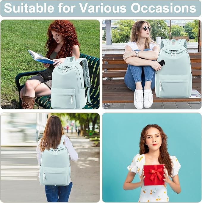 School Backpack for Teen Girls Women Laptop Backpack College Bookbags Middle School Travel Work Commuter Back Pack