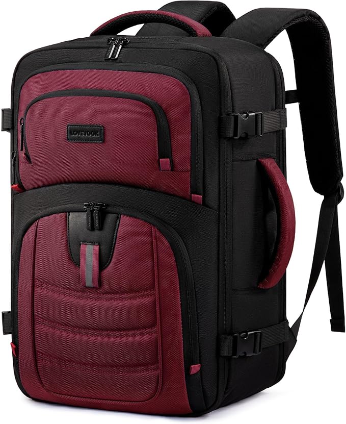 LOVEVOOK 40L Travel Backpack for Men, Airline Approved Carry On Luggage with 3 Packing Cubes, TSA Overnight Bags, Waterproof Personal Item Bag, Weekender Essentials Backpacks fits 17.3" Laptop