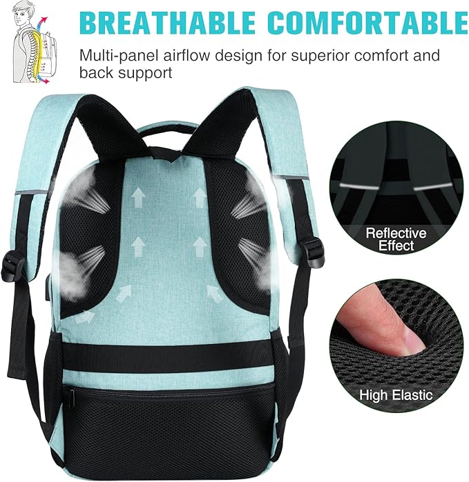 Paude School Backpack,15.6 Inch Laptop Backpack Women Bookbag Rucksack for Teen Girls,School Bags for Teens