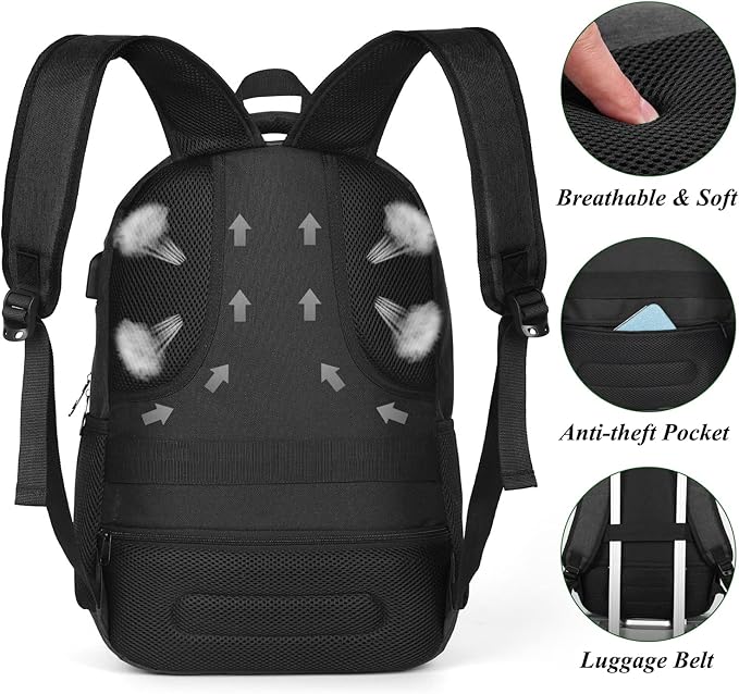 YAMTION 17.3 Inch Large Backpack for Men and Women,School Backpack for Teenager,Travel Laptop Bookbag with USB Charging port for Business Work College Travel Trip