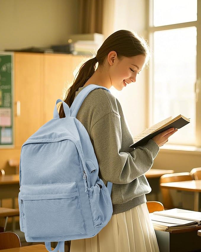 Classic Backpacks For School Teens Girls Boys, Lightweight Casual Daypacks Middle Students Backpck, Cute High School Bookbag, Simple College Backpack for Women Men(Blue)
