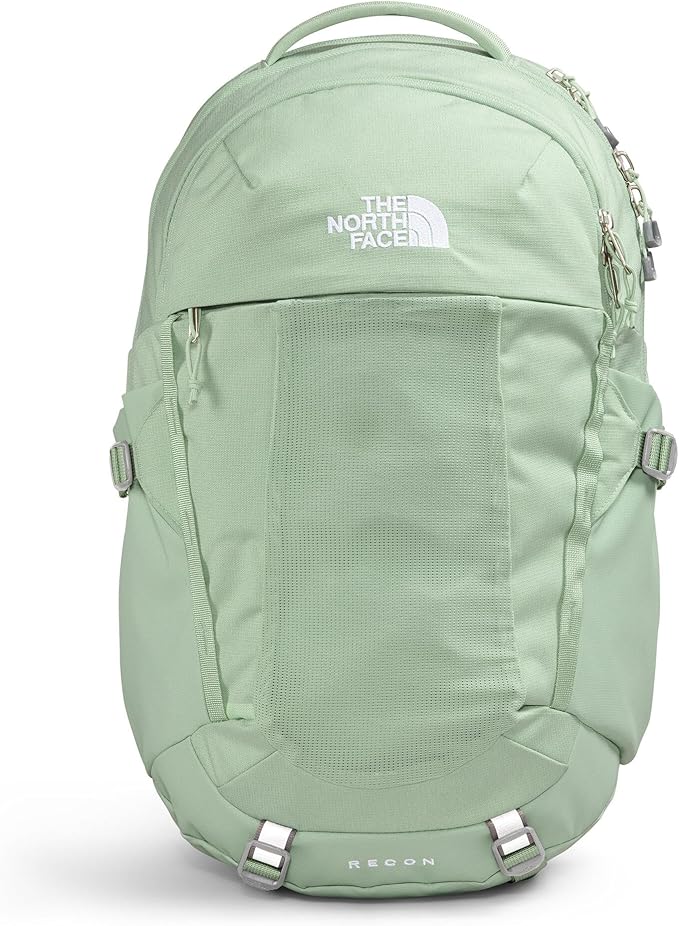 The North Face Women's Recon Everyday Laptop Backpack - Commuter Travel Bag, 18" Laptop Sleeve, Water-Repellent, Misty Sage Dark Heather/Meld Grey-NPF, One Size