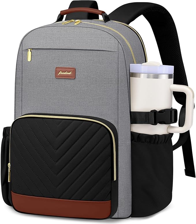 Laptop Backpack for Women Bookbag: 15.6 inch Work Backpacks with Pouch Pocket for Large Capacity Cup & USB Charger College Book Bag Travel Business Nurse Teacher Bookbags Anti-theft Back Pack