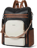 Shrrie Vegan Leather Laptop Backpack for Women 15.6 inch Work Backpack Fashion Travel Backpack Purse for Business College