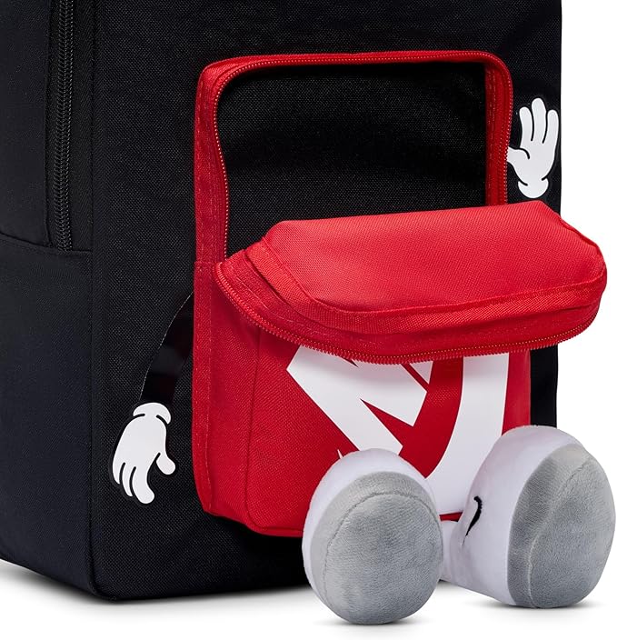 Nike Kid's Boxy Backpack, Black/University Red/White, MISC