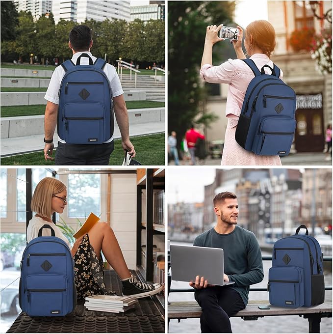 BIKROD Backpack for Boys Men, School Backpack for Teens Girls, Lightweight Casual High School Bookbag, Daily-use Travel Laptop Backpack Fits 15.6 Inch Notebook
