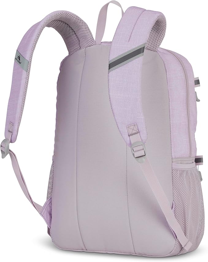 High Sierra Everclass Backpack - Travel or Work Laptop Bookbag with 360° Reflectivity, Dual Water Bottle Pockets & Fits Laptops Up To 15.6”, One Size, Hushed Orchid Heather