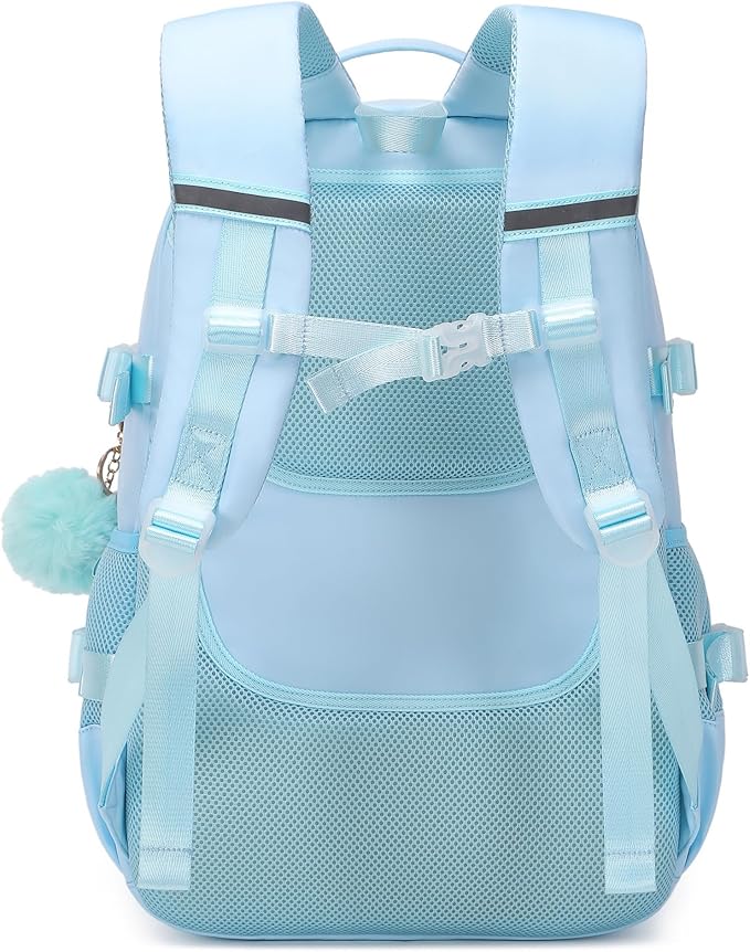 Backpack for Girls, 15.6 Inch Laptop School Bag Kids Kindergarten Elementary College Backpacks Large Bookbags for Teen Girl Women Students Casual Travel Daypacks (Blue)